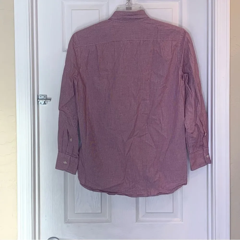 J Crew Button Down Raspberry Shirt Size Small